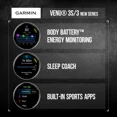 thumbnail image 4 of Garmin Venu 3 Slate Stainless Steel Bezel with Black Case and Silicone Band 45 mm Smartwatch with PowerBank, 4 of 10