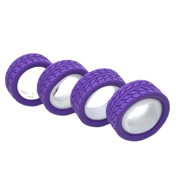 Neumáticos de rueda RC 1:18 de 4 piezas, piezas de accesorios de repuesto para Wltoys A959, accesorios de bricolaje, modelo de Púrpura Sunnimix neumáticos de ruedas de orugas rc