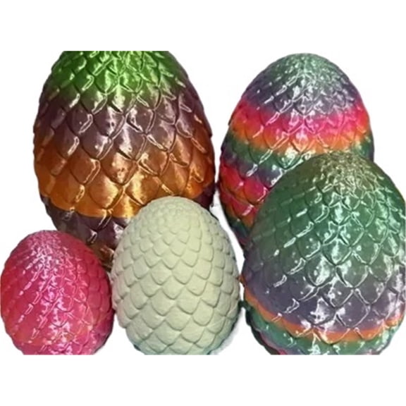 5pc Dragon Egg 3D Printed Figurine Desktop Dragon Egg