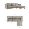 thumbnail image 4 of Modway Roscoe Right-Facing Fabric Sectional Sofa with Chaise in Gray, 4 of 7