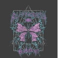 thumbnail image 4 of Distressed Black Metal Butterfly Adult Charcoal Crew Neck Short Sleeve Tee-Large, 4 of 4