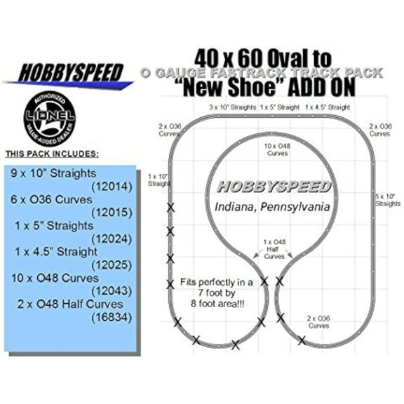 40x60 to The New Shoe Track Layout ADD-ON-Pack