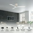 thumbnail image 2 of Matthews Fan Company IR3H-BW-MWH-42 Irene 42" Barn Wood Hugger Ceiling Fan with 3 Matte White Blades, Remote and Wall Control, Indoor/Outdoor Damp Rated, 2 of 6