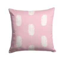 Pink White Palm Fabric Decorative Pillow AZD1021PW1414