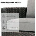 thumbnail image 6 of Grand Patio Fire Pit Patio Set,  Wicker Furniture Sectional Sofa with Fire Pit Table, 6 Seats(7 PCS, Gray), 6 of 7