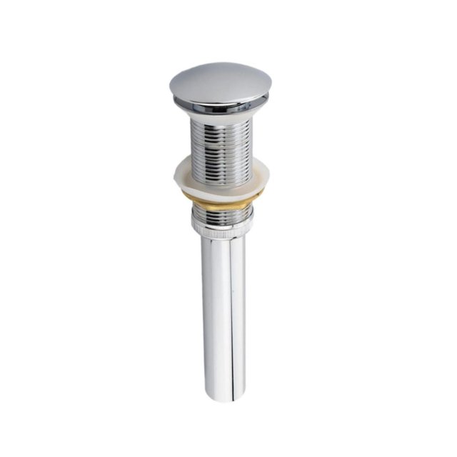 DROP Bath and Kitchen DR091047 Chrome Pop-Up Bathroom Sink Drain without Overflow