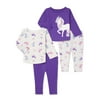 Garanimals Baby Girl Legging and Long Sleeve T-Shirt Outfit Set, 4-Piece, Sizes 0/3M-24M