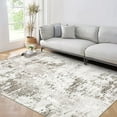 thumbnail image 1 of Ultra Soft Modern Abstract Area Rug 5x7 Ft - Faux Wool Low Pile Carpet - Machine Washable Non Slip Floor Rug - Spot Resistant for Living Room Bedroom Office - Easy Clean Durable Design - Beige, 1 of 7
