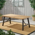thumbnail image 3 of GDF Studio Anemone Outdoor Acacia Wood Dining Table, Gray and Mahogany, 3 of 9