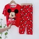 thumbnail image 3 of Conjunto de pijama para bebé, ropa de dormir con dibujos animados de Marvel, Spiderman, Mickey, Sofía, Top de manga corta y pantalón, 2 uds., 3 of 4