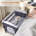 thumbnail image 6 of 4 in 1 Pack and Play Bassinet, Easy Folding Travel Crib with Music Mobile for Infant Toddlers, 6 of 8