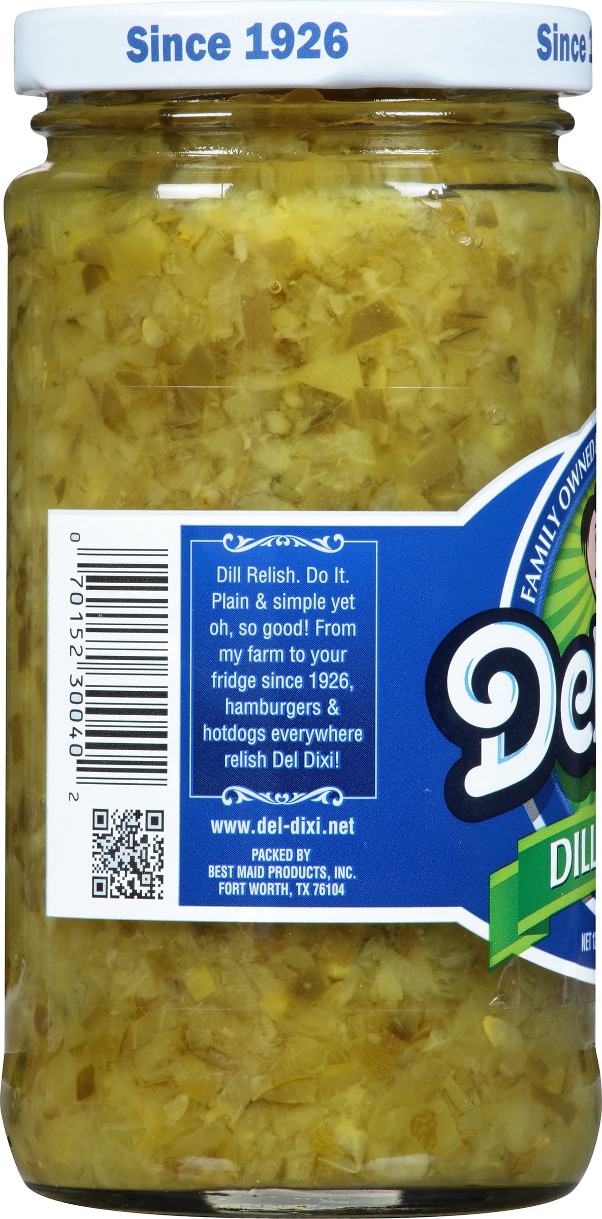 Del-Dixi Dill Relish, 12 oz Jar