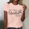 thumbnail image 1 of DPTALR Women's Letter Printed Round Neck Short Sleeved Top Short Sleeved Round Neck Top/shirt, 1 of 4