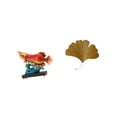 thumbnail image 6 of CarpNettore Arowana Fish Resin Prosperity Sculpture Tabletop Ornament and Wrought Iron Ginkgo Leaves Abstract Wall Mounted Decorative Figurine for Living Room Entrance Home Office Hotel Dining, 6 of 8