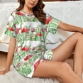 thumbnail image 4 of Honeii Amanita Fly Agaric for Women's Summer Pajama Set featuring Soft Short Sleeve Shirt & Matching Bottoms with Convenient Pockets for Relaxed Home Wear-XX-Large, 4 of 6