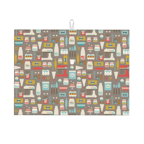 Balery Kitchen Food Alfombrilla de Secado para Cocina, 18x24 Pulgadas, Súper Absorbente para Platos y Encimeras