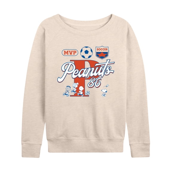 Peanuts - Soccer Jersey - Women's French Terry Long Sleeve Pullover