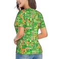 thumbnail image 3 of Vsdgher St Patrick's Day6 Women Shirts V Neck Short Sleeve Tops T-Shirt Basic Tees, S to 3XL3X-Large, 3 of 5
