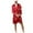 Red, variant on Mens Pajamas Trendy Silk Robe Lightweight Short Sleeve Bathrobe Soft Plus Size Pjs,Red,3XL