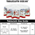 thumbnail image 4 of Christmas Tablecloth Round 60 Inch Grey Green Winter Table Cloth Washable Snowman Snowflake Trees Decorative Outdoor Table Cover for Kitchen Dining Holiday Party Picnic Indoor Home Decor, 4 of 6