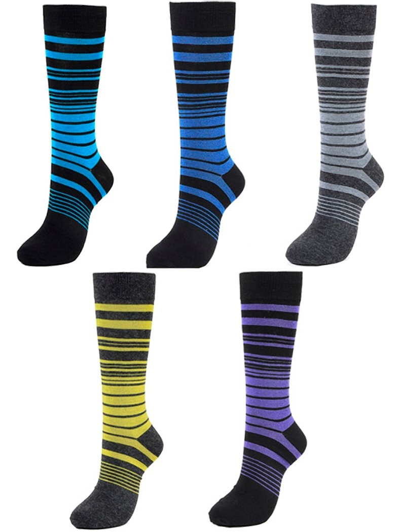 6 Pair Pack Men'S Designed Dress Socks