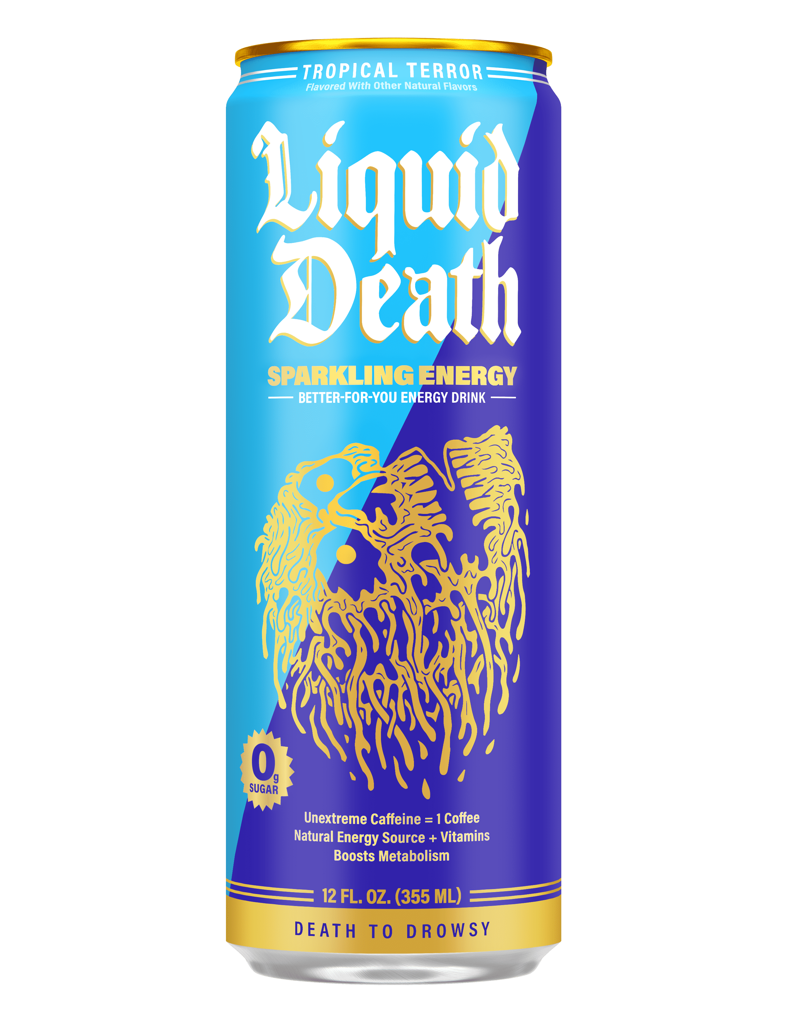 Liquid Death Sparkling Energy - Orange Horror (Orange and Cream