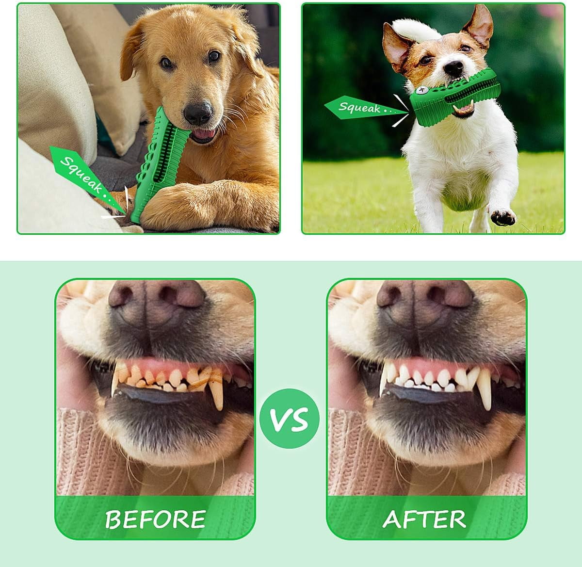 General Dog Toys for Aggressive Chewers Large Medium Breed, Indestructible Dog Chew Toys, Squeaky Interactive Tough Extremely Durable, Dogs Toothbrush Toys to Keep Them Busy