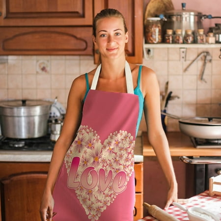 

Savings Clearance! Paiwinds 1pc Parent adult the Family Kitchen Valentine s Day Print Linen Family Aprons