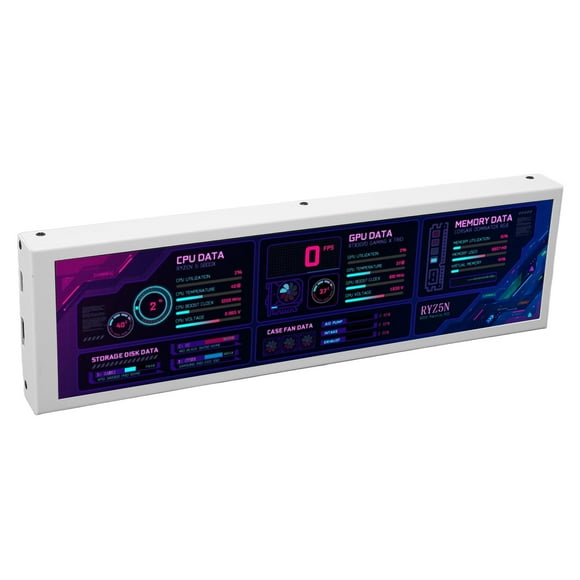 8.8 Inch CPU Hardware Temperature Monitor, Computer Temp Monitor PC Sensor Panel IPS 1920x480 60Hz For AIDA64 USB C CPU GPU SSD Data External Expansion Display