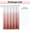 thumbnail image 4 of Textured Ombre Shower Curtain for Bathroom, 3D Embossed Ruffle Waterproof Shower Curtain, Fabric Farmhouse Style with 12 Hooks Set, 72x72 inch, Pink, 4 of 9