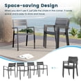 thumbnail image 3 of DIFY 11PCS Outdoor Dining Set, 63" Round Dining Table and 10 Stackable Metal Chairs, Grey, 3 of 7
