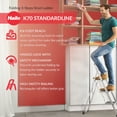 thumbnail image 3 of Open Box Hailo Folding Step Stool, 3 Step Ladder for Home & Kitchen, K70, Silver, 3 of 11