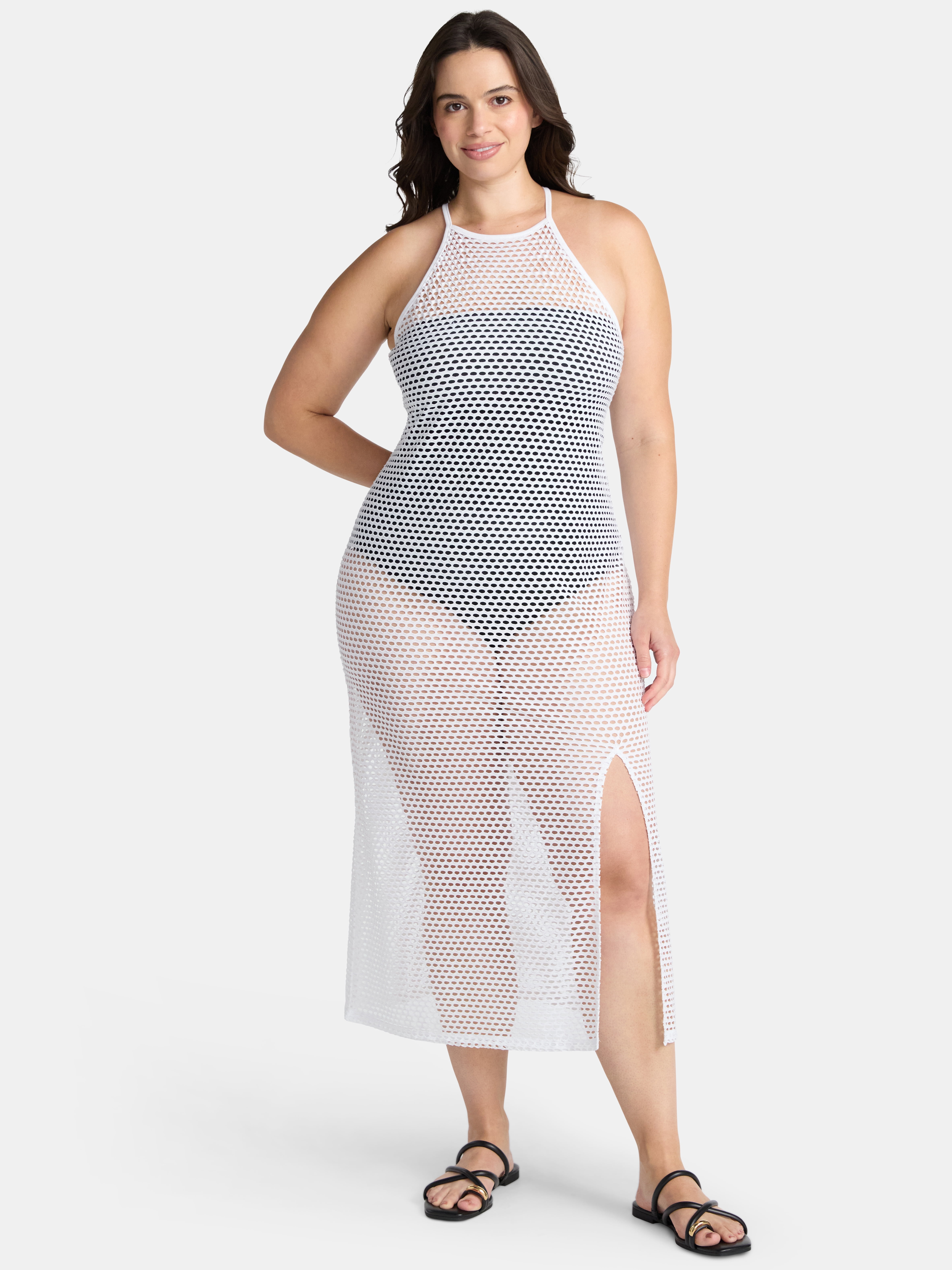 Time and Tru Women's and Women's Plus Halter Swim Coverup Dress. Sizes XS-3X
