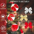 thumbnail image 5 of Tutuviw 12Pcs Mini Bow Ornaments Glitter Silver Bow Tie 1.96" Small Christmas Tree Decrations Bowknot Cute Wedding Party Home Decration Wreath Hanger Garlands Decor Bows, 5 of 7
