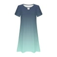 thumbnail image 5 of Women's Casual A-Line Dress Summer Beach Tshirt Dress Short Sleeve Flowy Sundresses Gray XL, 5 of 5