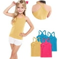 thumbnail image 5 of zbxnLI Toddler Girls Tank Tops 4 Pack Sleeveless Ribbed Basic Undershirts Dance Tank Shirts for Little Girls, 5 of 6