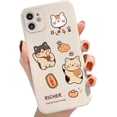 thumbnail image 5 of Compatible with iPhone Case,Cute Kawaii Funny Cartoon Lucky Cat Bumper Camera Lens Protection Soft Shockproof Cover Phone Case (1,iPhone 13 Pro), 5 of 5