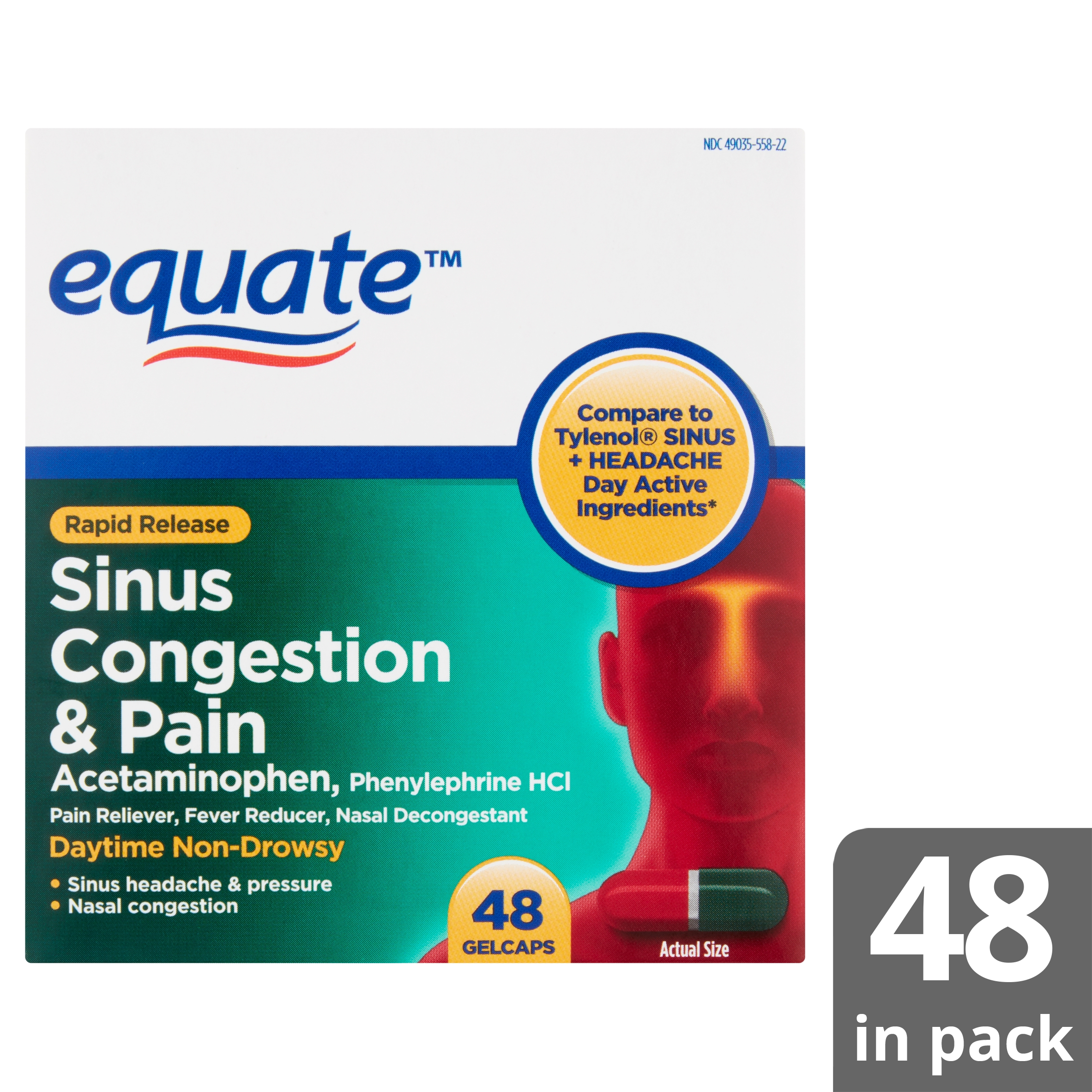 Equate Rapid Release Sinus Congestion Pain Relief Gel Caps 48 Count Walmart Com Walmart Com Equate Rapid Release Sinus Congestion Pain Relief Gel Caps 48 Count Walmart Com Walmart Com