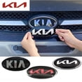 thumbnail image 2 of 150*75mm KIA car front engine KIA/KN logo sportage ceed Souranto Serato optima pican to Rio soul K5 stonic luggage badge sticker Black red 150x75mm, 2 of 5