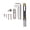 Silver, variant on Riousery Silver Headless Guitar Bridge Split Style Single Saddle Tailpiece Replacement Parts Zinc Alloy Brass Chrome Plated