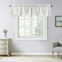 Home Soft Things Chain Embroidery Valance 2 Piece Set - White - 60x19"
