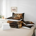 thumbnail image 4 of Erosebridal 3D Lion Bedding King Size, Woodland Wildlife Bed in a Bag King size, Jungle Animal Room Decor, 7pcs, 4 of 5
