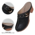 thumbnail image 2 of Ecetana Mules for Women Wedge Sandals Comfortable Dressy Slip On Shoes, 2 of 6