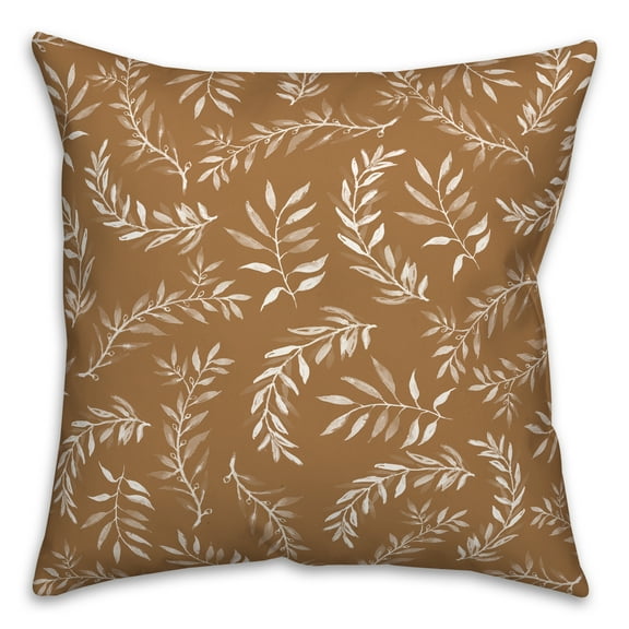 Creative Products Terracotta Leaf Pattern 18 x 18 Indoor / Outdoor Pillow