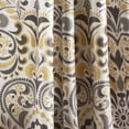 thumbnail image 2 of Lush Decor Clara Window Panels Light Filtering - Yellow/Brown - 84 x 52, 2 of 5