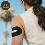 OhmRx Dexcom G6 Adhesive Patches – Waterproof, Hypoallergenic, Pre‑Cut Overpatches for Secure Sensor Wear, Multicolor, 25‑Pack