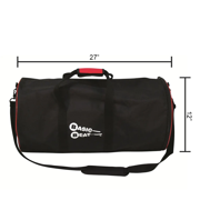 Basic Beat BB1427 Medium Tube Drum Bag - Drum Protection & Storage Case, Red Trim, 12-inch Diameter