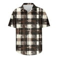 thumbnail image 5 of yillto Mens Big and Tall Plaid Shirts Button down Short Sleeve Lightweight Summer Beach Tshirts, 5 of 5