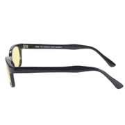 Original X-KDs Biker Shades Sunglasses Black Frames w/ Yellow Lenses