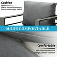 thumbnail image 4 of Superjoe 5 Pcs Outdoor Aluminum Furniture Set 7 Seats Patio Sectional Chat Sofa Set Metal Conversation Sofa with 5 Inch Cushion and Coffee Table for Balcony, Garden, Dark Grey, 4 of 9